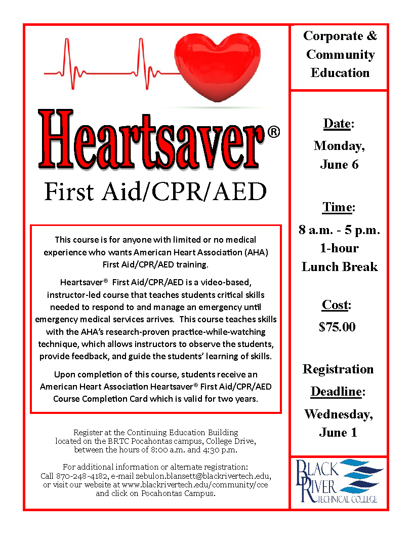 Heartsaver First Aid CPR AED Summer 2016